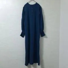 NOMINE ノミネ 2way ロングワンピース お呼ばれワンピ 青