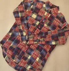 POLO RALPHLAUREN パッチワーク マルチカラー シャツ Mサイズ