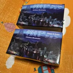 クリスマスイルミネーションライト　ブラックミックス　2個　コンセント式