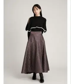 【美品】スナイデル＊キルティングジャガードボリュームスカート