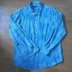 激レア 美品 UNIQLO LEMAIRE コラボ デニムプリントシャツ XXL