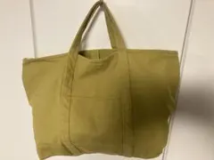 ハンドメイド 帆布 トートバッグ　イエロー