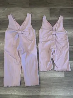 BREEZE★リボン付きロンパース 80＆100★姉妹おそろい