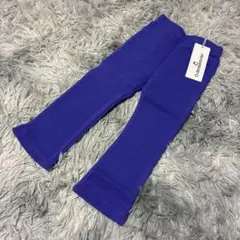 新品★90 リブレギンス パンツ 青 子供服 女の子 男の子