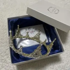 【LoveTiara】　ステラクラウン　ゴールド　ボックス付き