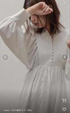 【大人ナチュ】前後2WAYボリュームスリーブワンピース