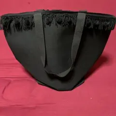 MARY QUANT トートバッグ ブラック フリンジのサムネイル