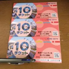 東京ドームシティ 得10チケット 3冊セット30Pのサムネイル