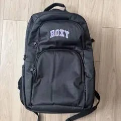 希少】ROXY 大容量 通学 通勤 リュック 紫 黒 パープル ブラック 