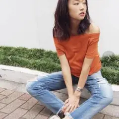 ungrid オフショルハーフスリーブTee