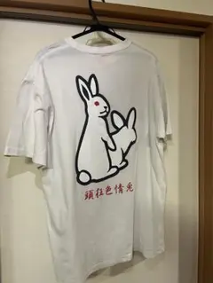 【奇抜デザイン】FR2★ラビット ビッグ刺繍 頭狂色情兎 入手困難 激レア 美品 Embroidery 頭狂色情兎 T-shirt – #FR2