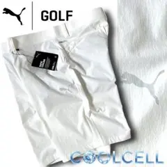 M プーマ ゴルフ COOLCELL 接触冷感 熱中症防止 ショートパンツ 白