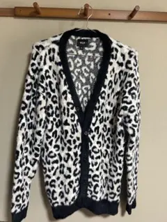 HUF ヒョウ柄 カーディガン Mサイズ