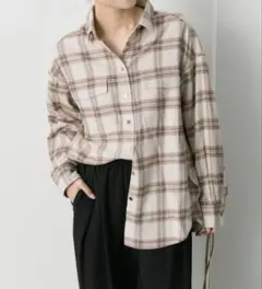 お値下げ！新品！チェック柄起毛フランネルシャツ