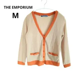 美品　THE EMPORIUM Vネックカーディガン M テラコッタ 羽織りのサムネイル