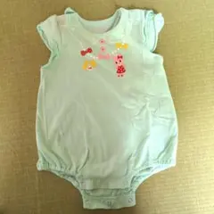 ロンパース 70　夏　ホットビスケッツ　ミントグリーン