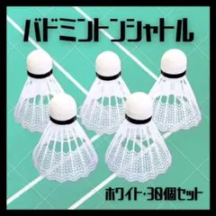 【30個セット】バドミントン シャトル 羽根 練習 バッティング 野球 ホワイト