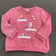 MIKI HOUSE ピンク 長袖トレーナー 100cm