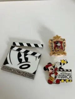 ディズニー　ハリウッドスタジオ ピンバッジ　マグネット　ミッキー　当時物　平成