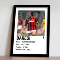 直筆サイン入りポスター　フランコ・バレージ　イタリア代表　ＡＣミラン 直筆サイン入りポスター フランコ・バレージ イタリア代表 AC