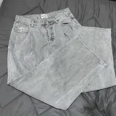 9090 ナインティナインティ バギーデニム 黒 グレー 古着