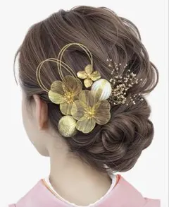 髪飾り 9本セット ゴールド