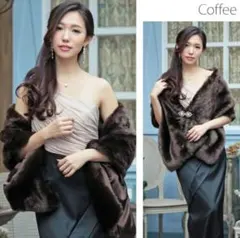 結婚式　2次会　ドレス　ケープ ショール フェイクファー ボレロ　フォーマル