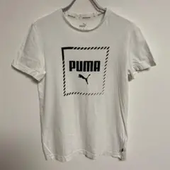 PUMA プーマ ロゴ入り ホワイト 半袖Tシャツ L レディース
