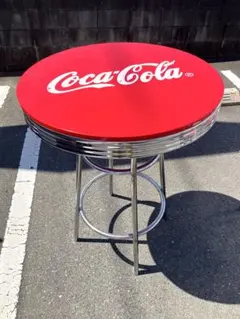 Coca-Cola ロゴ入り円形テーブル コカコーラ アンティーク レトロ 新品