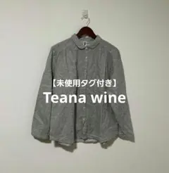 【未使用タグ付き】Teana wine レディース 丸襟 コットンシャツ L