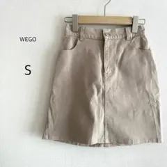 【WEGO STANDARD】 ミニスカート タイト ベージュ S デニム調