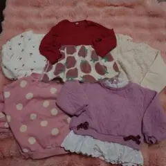 SIMPLE FREE ピンク トレーナー 90　5点セット