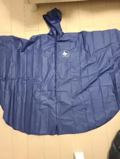 ミッキーマウス刺繍 ネイビー ポンチョ　Lサイズ