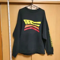 【希少デザイン】カルバンクラインジーンズ スウェット ブラック Mサイズ 袖ロゴ