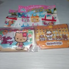 サンリオキャラクターズ プールバッグ風ミニポーチ2 ハローキティコロコロクリリン