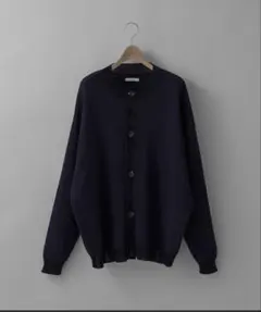 RUUBON ネイビー ボタン付きカーディガン