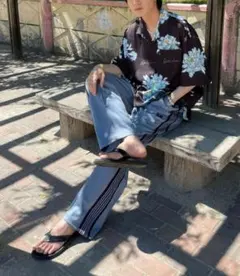 GIDEAL. peony pattern open collar shirtのサムネイル