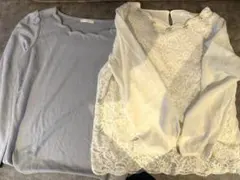 ハニーズ 長袖 ブラウス 2枚セット