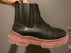 zarakids ブーツ　黒 サイドゴアブーツ