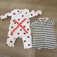 Petit Bateau ストライプ　ロンパース