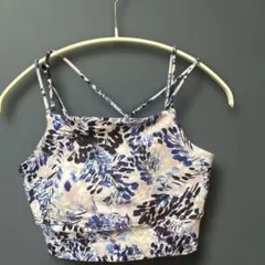 NERGY★花柄クロスストラップヨガウェア M