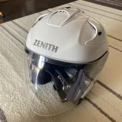 美品！！ZENITH HELMETS ジェットヘルメット ホワイト - メルカリ