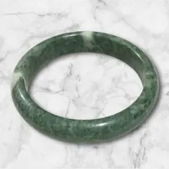 天然石 翡翠バングル ミャンマー産 ヒスイ 濃いグリーン