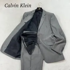 K583 美品 M カルバンクライン シングル スーツ上下 グレー メンズ