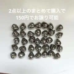 ハンドメイド素材　ビーズ　シルバー　変形