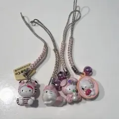 ピンク系・キティストラップ　4点セット