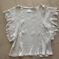 ZARA ^ ^⭐︎フリル付きリブトップス ！164センチ