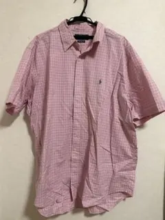 ポロ・ラルフローレン 半袖シャツ ピンク チェック