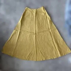 無印良品　リネンフレアスカート Sサイズ　マスタード