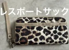 レスポートサック◾️レオパード　ヒョウ柄 長財布 ストラップ付き